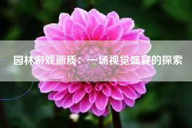 园林游戏画质：一场视觉盛宴的探索