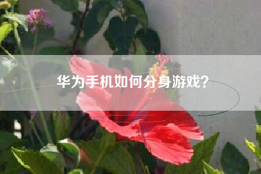 华为手机如何分身游戏？