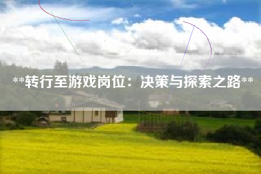 **转行至游戏岗位：决策与探索之路**