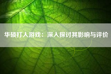 华硕打人游戏：深入探讨其影响与评价