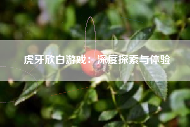 虎牙欣白游戏：深度探索与体验