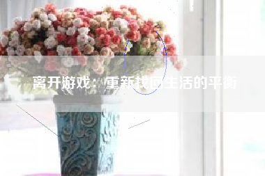 离开游戏：重新找回生活的平衡
