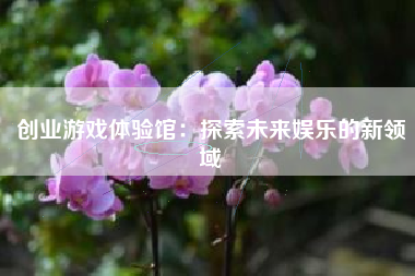 创业游戏体验馆：探索未来娱乐的新领域
