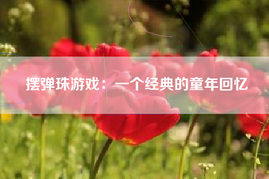 摆弹珠游戏：一个经典的童年回忆