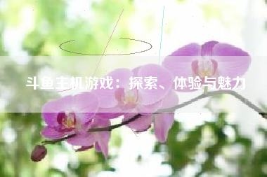 斗鱼主机游戏：探索、体验与魅力