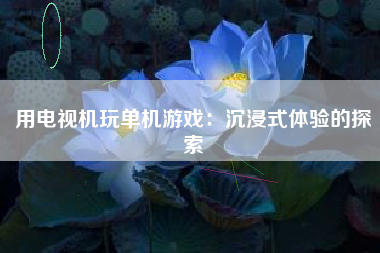 用电视机玩单机游戏：沉浸式体验的探索