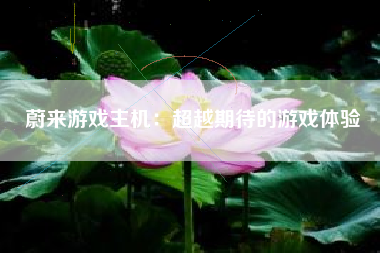 蔚来游戏主机：超越期待的游戏体验