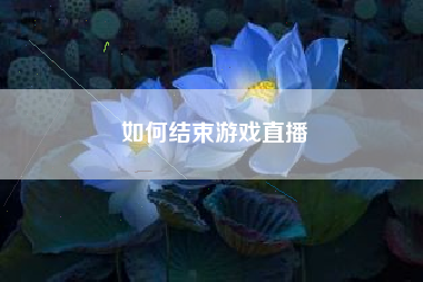 如何结束游戏直播