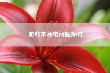 游戏本耗电问题探讨