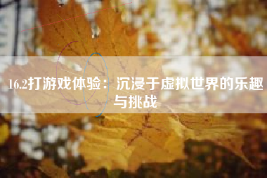 16.2打游戏体验：沉浸于虚拟世界的乐趣与挑战